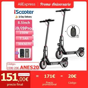 IScooter-patinete eléctrico i9/i9pradultos, 350W, 7,5 Ah, 8,5 pulgadas, 30 KM.envío gratis