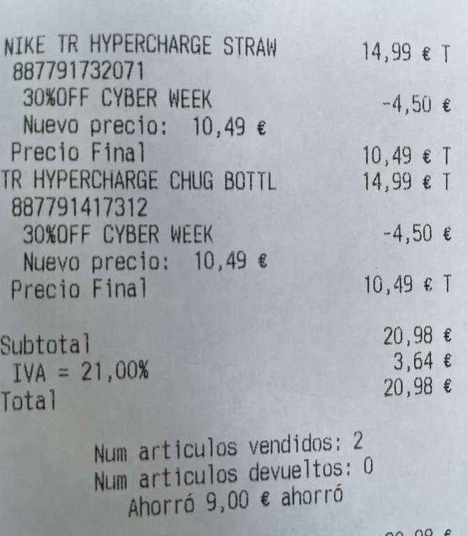 Botella Hyperdunk Nike outlet Parc Vallès al 30% » Chollometro