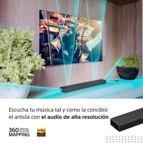 Sony HT-A5000 - Barra de sonido con tecnología Dolby Atmos, con 5.1.2 canales y tecnología 360 Spatial Sound