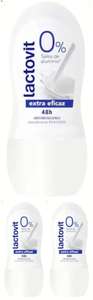 3x Lactovit Desodorante Extra Eficaz En Roll On Sin Sales De Aluminio, 0% Alcohol, Anti-irritaciones Y 48h De Eficacia. 1'34€/ud