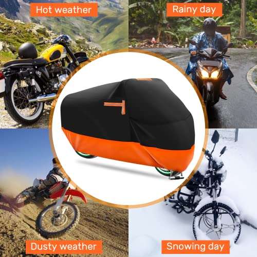 Lona impermeable para motocicleta, resistente al invierno, para exteriores, cubierta para moto