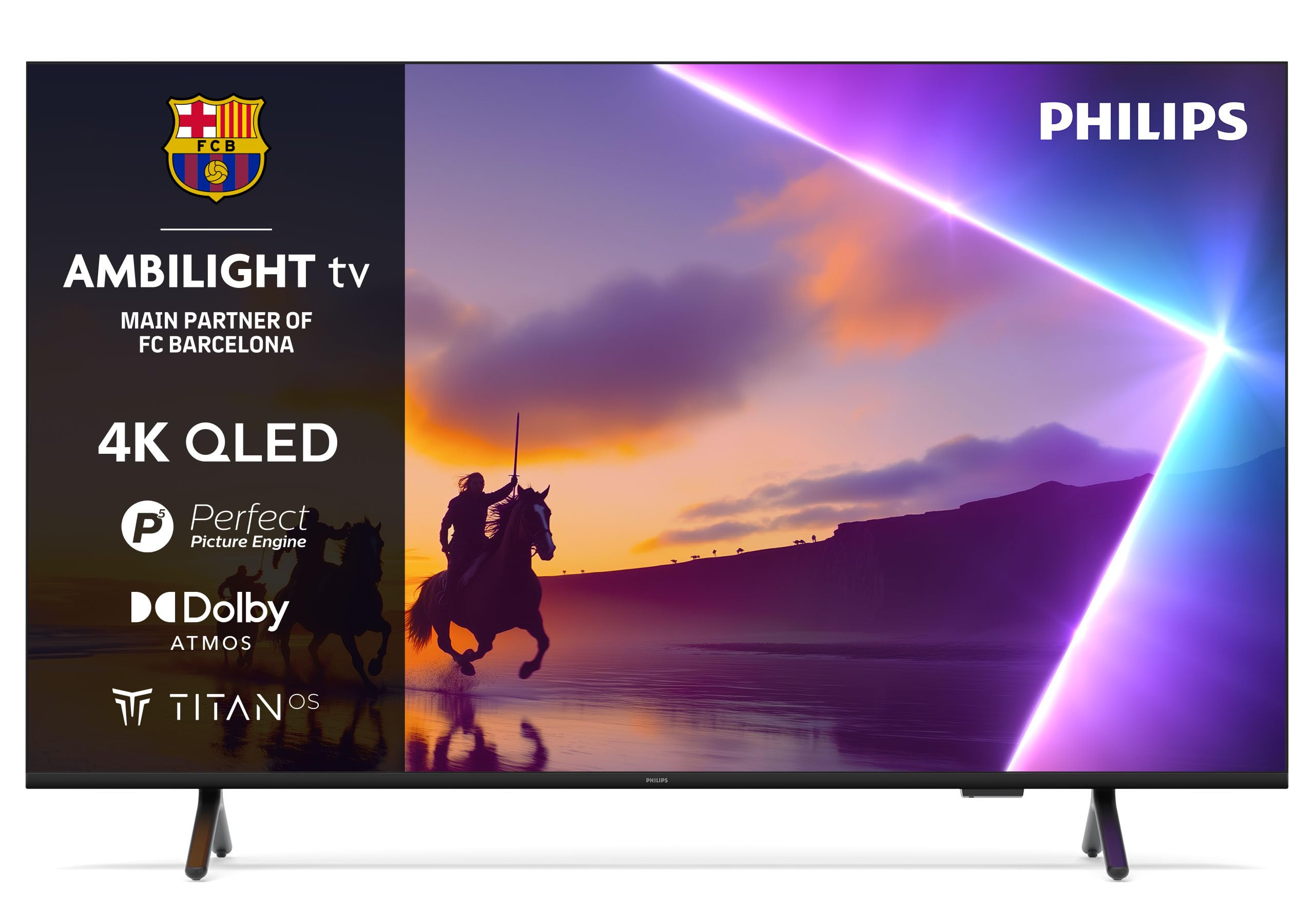 Smart TV Philips Ambilight 75" 4K QLED 75PUS8510 con Titan OS y Dolby Atmos
