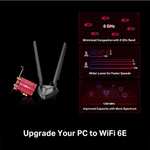 TP-Link Archer TXE75E - Tarjeta de Red PCLe, Adaptador Wi-Fi 6E AXE5400, Tri-Banda, Bluetooth 5.2 PCIe, Antena Multidireccionales