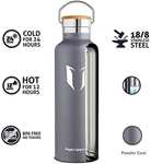 Super Sparrow Botella Agua Acero Inoxidable - 620ml - Térmica - Boca Estándar - Sin BPA, para Niños & Adultos