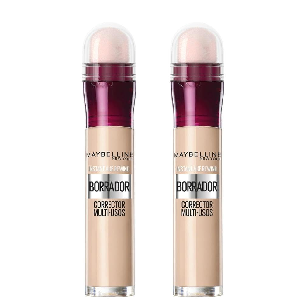Maybelline New York Instant Anti-Age Corrector de Ojeras, 2 unidades 01Light