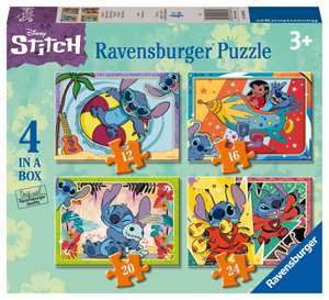 Ravensburger - Puzzle Disney Stitch, Pack 4 Puzzles Lilo y Stitch
