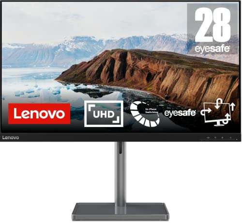 Marca Lenovo modelo L28u-35 Monitor con EyeSafe, 28''