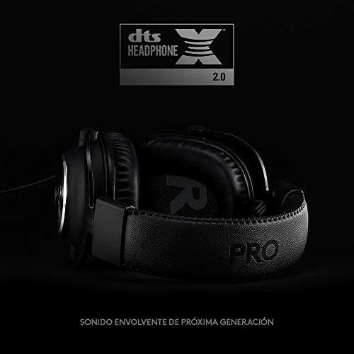 Logitech G PRO X - Auriculares Gaming 7.1, Micrófono Blue VO!CE, DTS Headphone: X 2.0, Controladores PRO-G 50mm, PC/PS/Xbox/Nintendo, Negro
