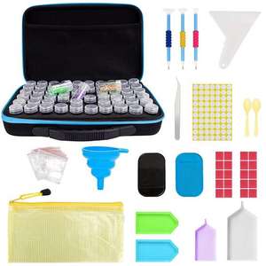Mupack Juego de manualidades 60 cajas con accesorios y herramientas para pintura y bordados de diamante