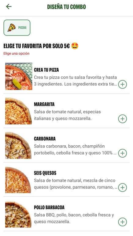 5 pizzas medianas por 18€
