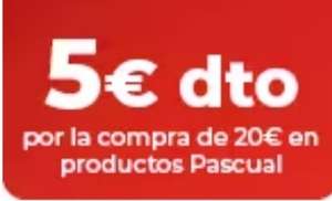 5€ de descuento por la compra de 20€ de productos Pascual