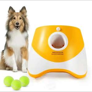 Lanzador automático de pelotas de tenis para perros