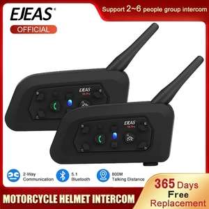 EJEAS-intercomunicador bluetooth V6 Pro + para casco de moto
