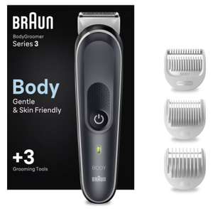 Braun Series 3 BG3340 recortadora corporal con tecnología SkinShield, peine para zonas sensibles.