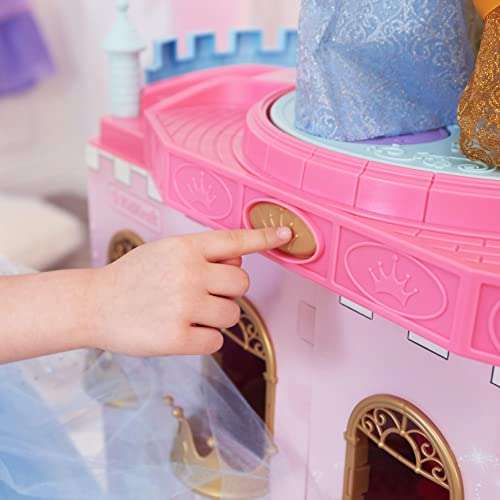 KidKraft- Disney Princess Dance & Dream Castle Casa Madera con Muebles y Accesorios incluidos, 3 Pisos, para muñecas de 30 cm