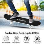 CAROMA Skateboard para Niños y Adolescentes, 80 x 20cm con 9 capas de madera de Arce y rodamientos ABEC-7