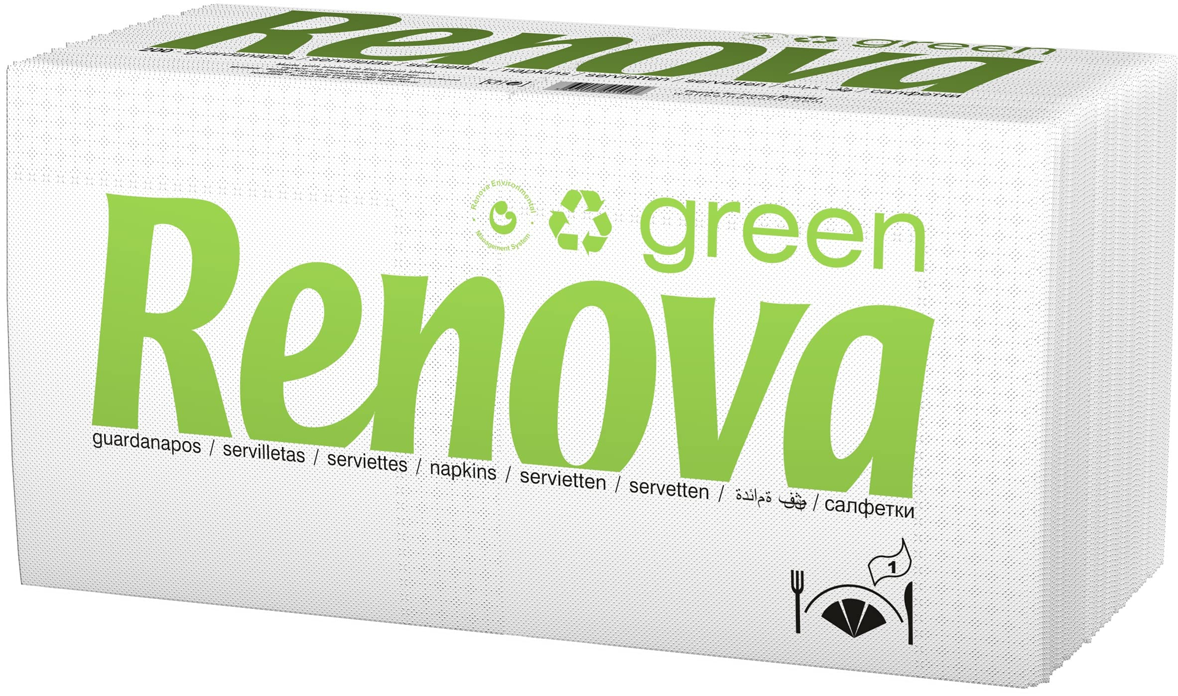 RENOVA Servilletas Renovagreen, 200 Servilletas