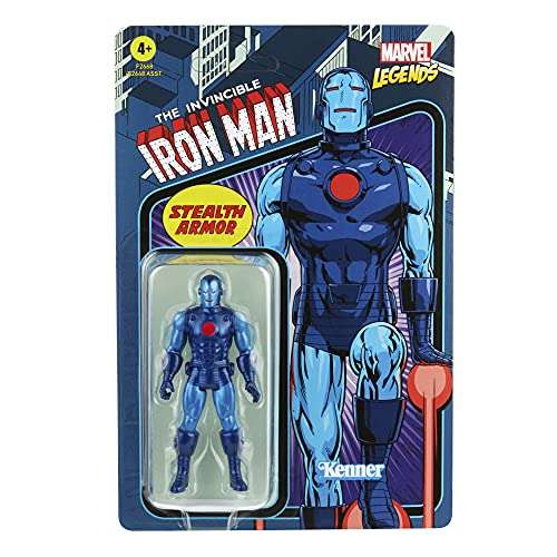 Hasbro Marvel Legends Series Retro 375 - Figura de acción de Iron Man en Traje de Camuflaje (9,5 cm)