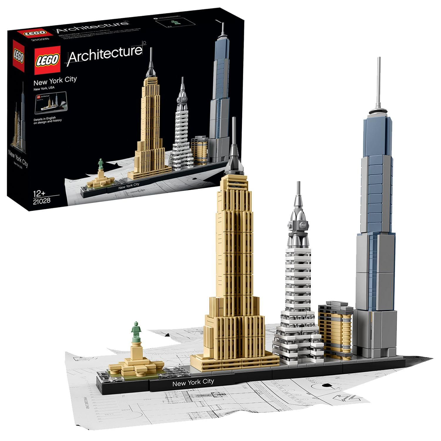 LEGO 21028 Architecture Nueva York (Descatalogado, últimas 18 uds en stock, set skyline coleccionista, regalo exclusivo)