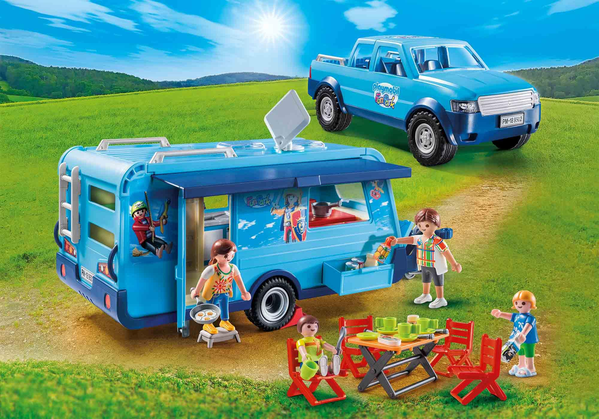 PLAYMOBIL-FunPark Pickup con Remolque