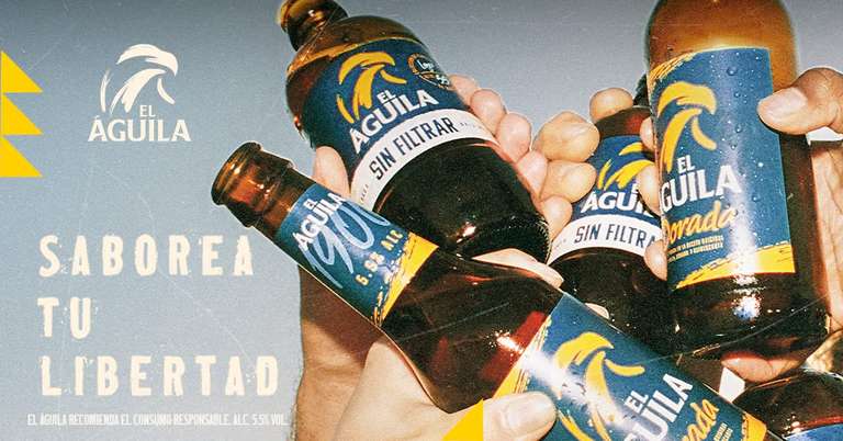 El Águila Dorada Cerveza Lager Especial Caja 4 Pack Botella, 6 x 20cl