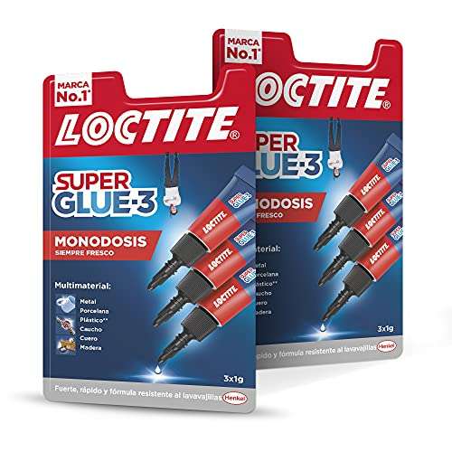 Loctite Super Glue-3 Original Mini Trio, pegamento universal con triple resistencia, 6 x 1 g