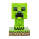 Paladone Minecraft Creeper 3D Icon Light BDP | Licencia oficial de luz verde pixelada brillante o lámpara de escritorio