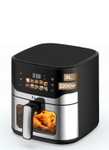 NARVI Freidora de aire de Acero Inoxidable, sin Aceite. Capacidad 8L. Potencia 2200W, con Doble Grill