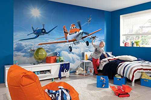 Mural de Papel Pintado de Aviones de Disney por Encima de Las Nubes