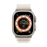 Apple Watch Ultra (GPS + Cellular, 49mm) Reloj Inteligente con Caja de Titanio - Correa Loop Alpine Blanco Estrella o Orange .