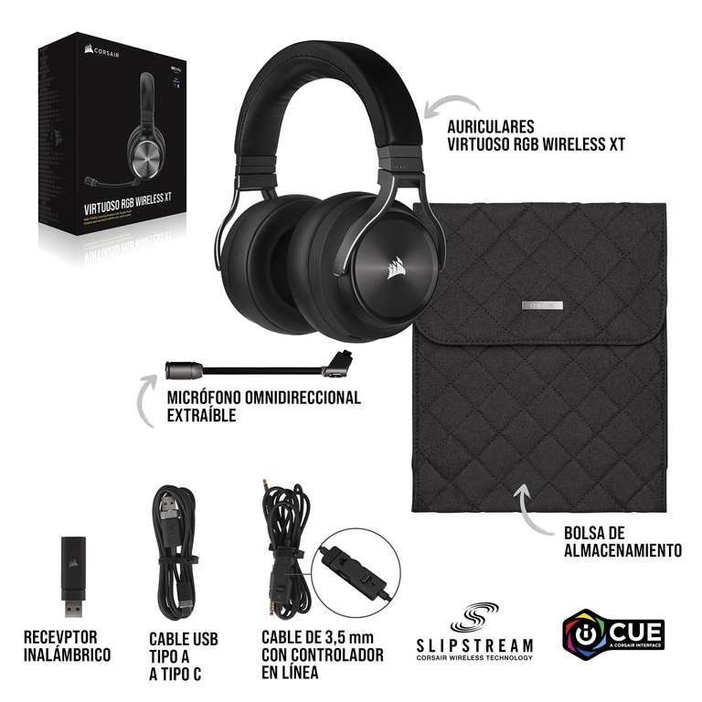 Corsair Virtuoso RGB Wireless XT Auriculares para Juegos at Amazon