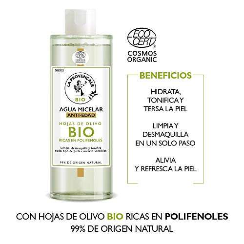 la Provençale Bio Pack Anti Edad Crema de Juventud 50Ml y Agua Micelar Anti Edad con Aceite de Oliva Bio Rico en Polifenoles Antioxidantes