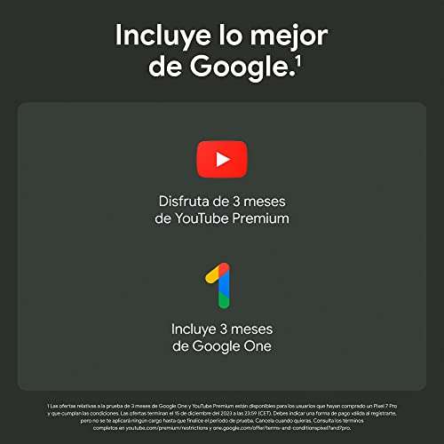 Google Pixel 7 Pro - Teléfono móvil 5G Android Libre con teleobjetivo, Objetivo Gran Angular - 128GB, Obsidiana (Negro) + Buds A Blanco