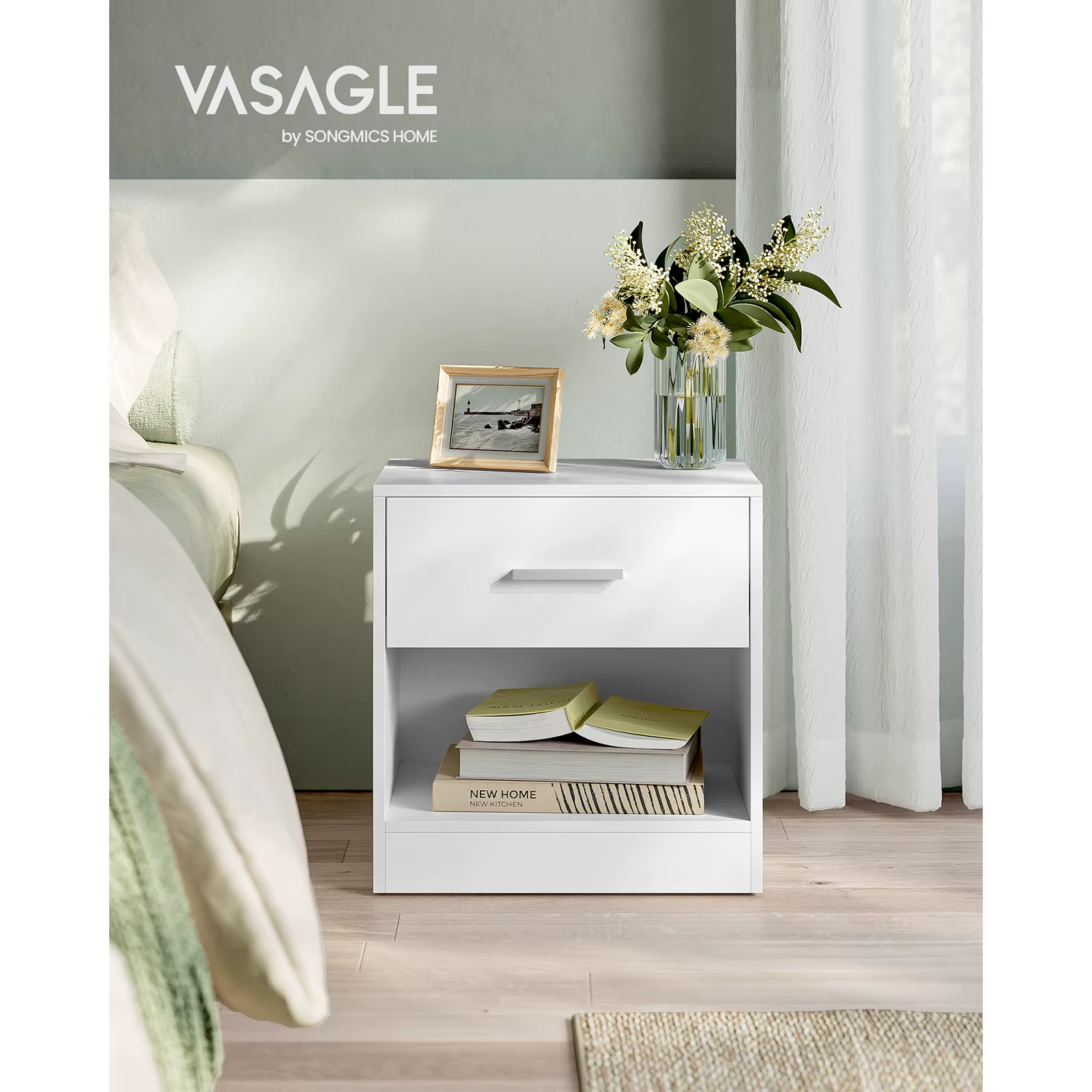 VASAGLE Mesita de Noche con Cajon (11,63€ con cupon -3€ Aranceles)