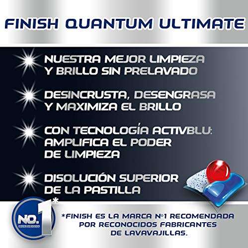 Finish Powerball Quantum Ultimate, pastillas para el lavavajillas - 25 unidades (compra recurrente)