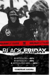 Black Friday DCSHOES 20%, 30%,40% comprando 2,3 o 4 prendas.