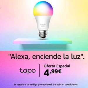 TP-Link Bombilla LED multicolor inteligente WiFi, E27 compatible con Alexa y Google Home (Cuentas Seleccionadas)