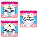 3 x Scottex Original Papel Higiénico, 24 Rollos [Total 72 rollos. 0'22€/rollo]