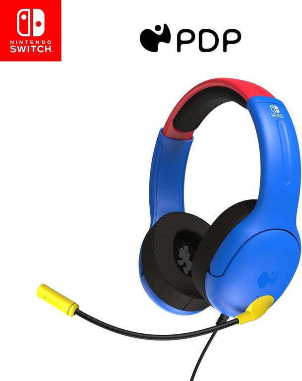 PDP LVL40 NS Auriculares estéreo con cable, Azul/Rojo (Más colores en descripcion)