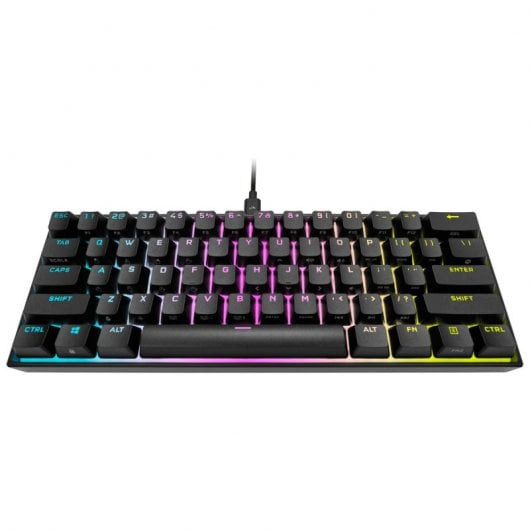 Corsair K65 Mini Teclado Mecánico Gaming RGB Switch Cherry MX Red Negro