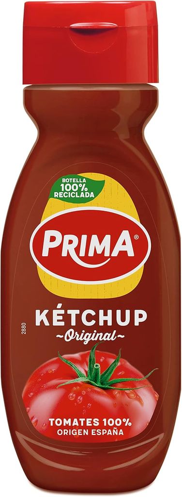 Prima Ketchup sabor original elaborado con tomates españoles. 290 g
