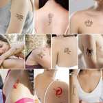 10 Marcadores Corporales+124 Plantillas de Tatuaje, Punta de Pincel Flexible (tatuajes temporales)