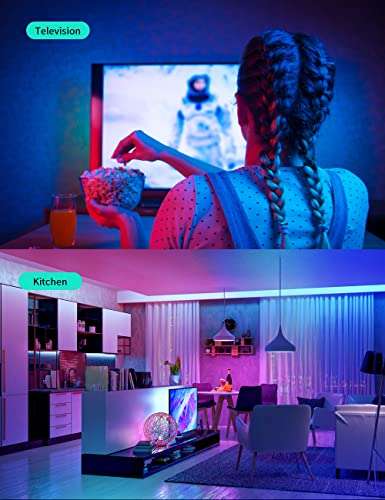 Tiras LED 10m, Luces LED Habitacion Inteligentes Alexa con Control Remoto, Sincronización de Música
