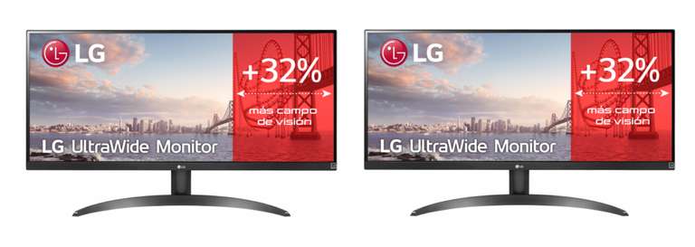 Pack 2 monitores LG UltraWide 29WP500W-B - Monitor 29" IPS WFHD 2560x1080 cada unidad a 127€ //si se coge 1 sale por 143.1€