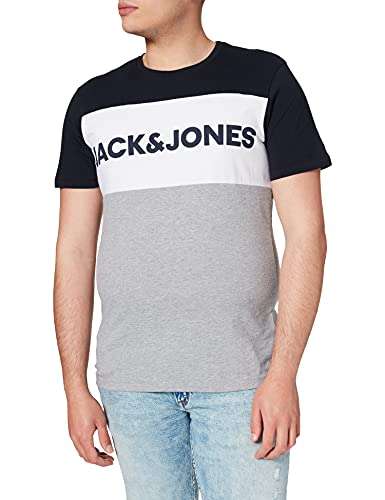 Jack & Jones Jjelogo Blocking tee SS Noos Camiseta para Hombre 100% Algodon
