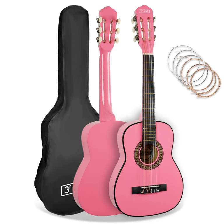 3rd Avenue Paquete Para Principiantes Con Cuerdas De Nailon Español Para Guitarra Clásica Para Niños De, Tamaño 1/4