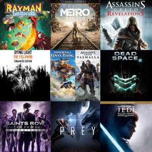 XBOX, X|S :: Saga Rayman, Metro Exodus Gold Edition, Assassin's Creed, Dead Space, Star Wars, Prey, Saints Row The Third y Otros