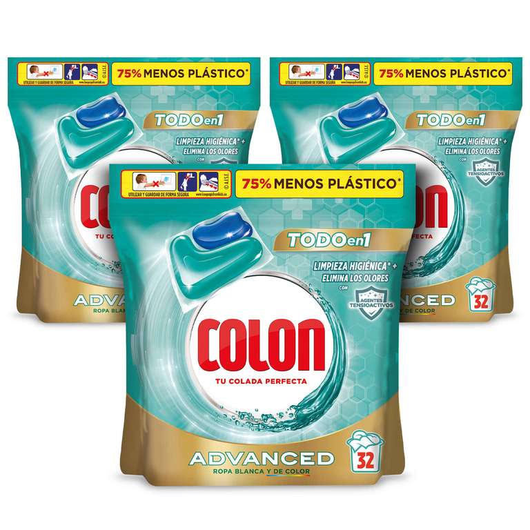 96x Cápsulas Colon Higiene Advanced Detergente - [3 Sobres x 32 Cápsulas]