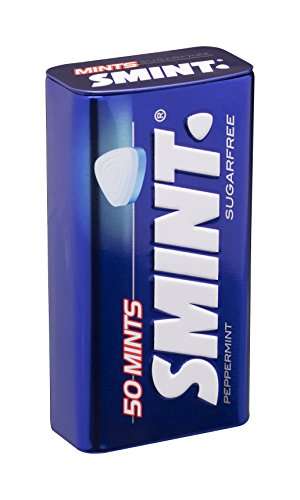 Smint Tin Menta, Caramelo Comprimido Sin Azúcar - 12 unidades de 35 gr. (Total 420 gr.)