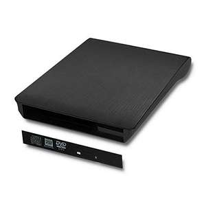 Qoltec CD/DVD SATA USB 3.0 12,7 mm, Cable Incorporado, 51867